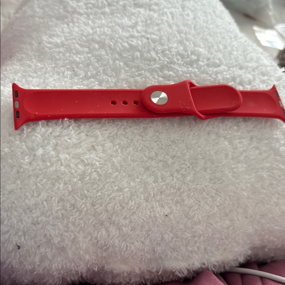 Red Silicone Watch Band